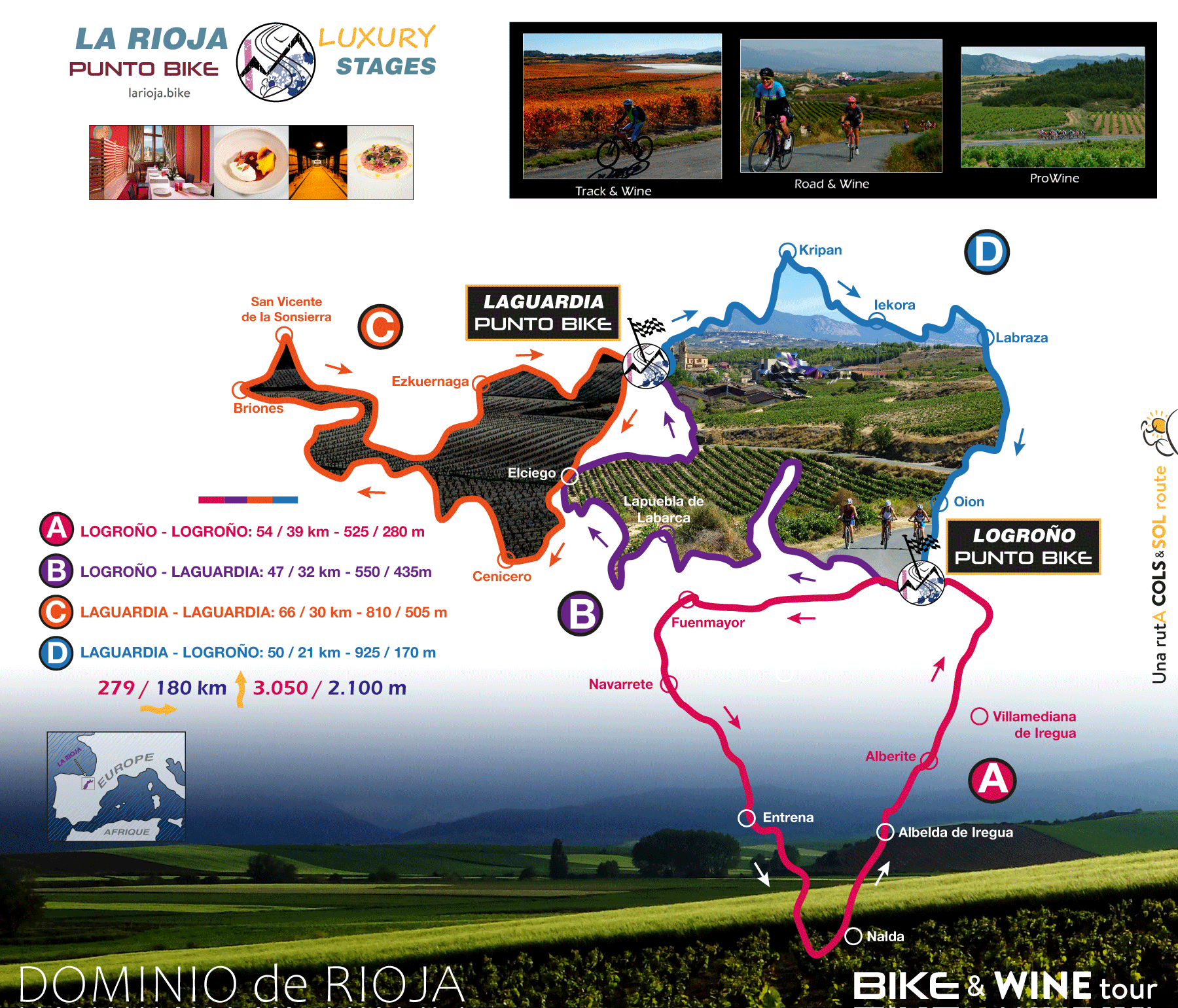 Map Stages Domaine-de-Rioja