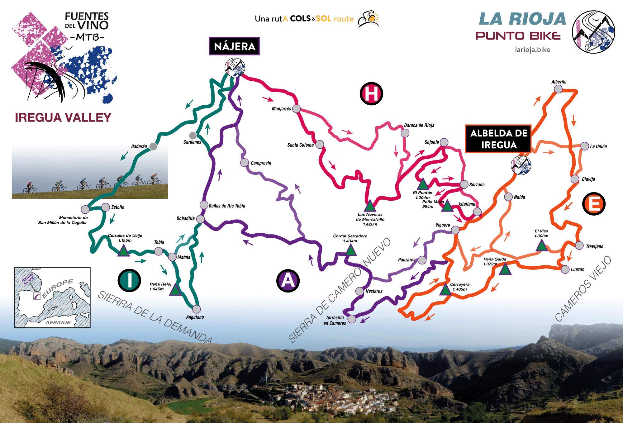 mapa-Fuentes del Vino-MTB Iregua Valley