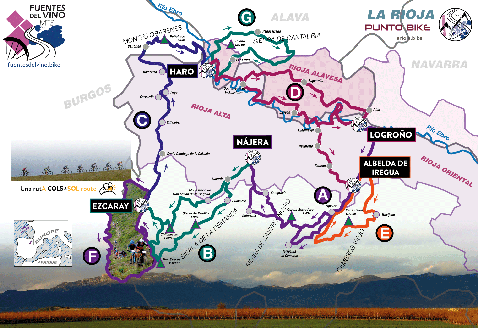 Map Fuentes del Vino MTB